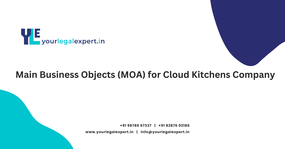 Main Business Objects (MOA) for Cloud Kitchens Company